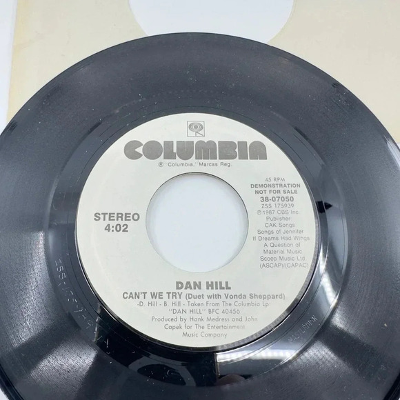 Dan Hill With Vonda Shepard Can't We Try Vinyl Record Album - Picture 2 of 4